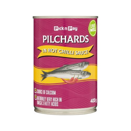 PnP Live Well Pilchards Hot Chilli 400g